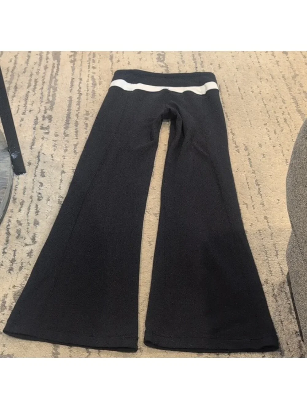 Lululemon Groove Pants Flared Black With White Band